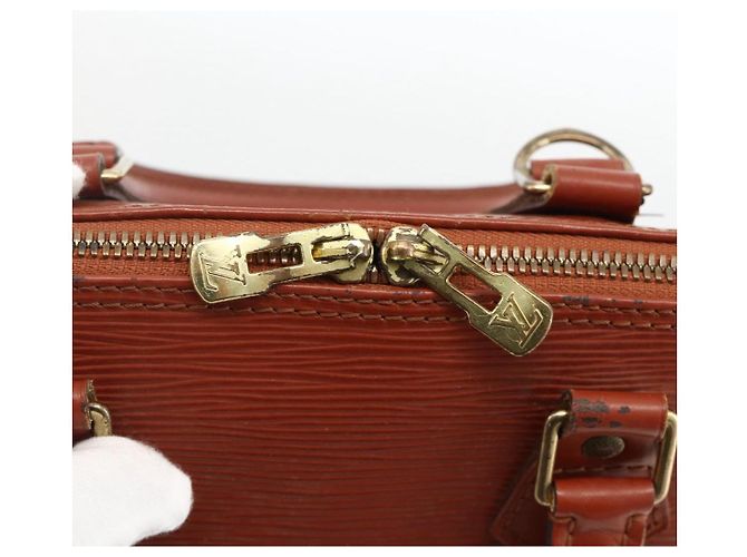 LOUIS VUITTON Borsa a Mano Epi Alma Marrone M52143 LV Auth LNZ957 - vista 10