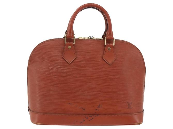 LOUIS VUITTON Borsa a Mano Epi Alma Marrone M52143 LV Auth LNZ957 - vista 13