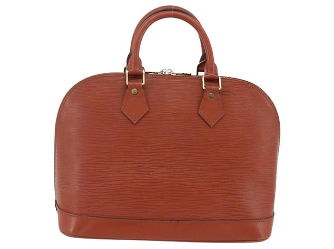 LOUIS VUITTON Borsa a Mano Epi Alma Marrone M52143 LV Auth LNZ957 - vista 2