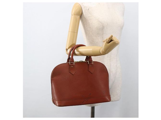 LOUIS VUITTON Borsa a Mano Epi Alma Marrone M52143 LV Auth LNZ957 - vista 20