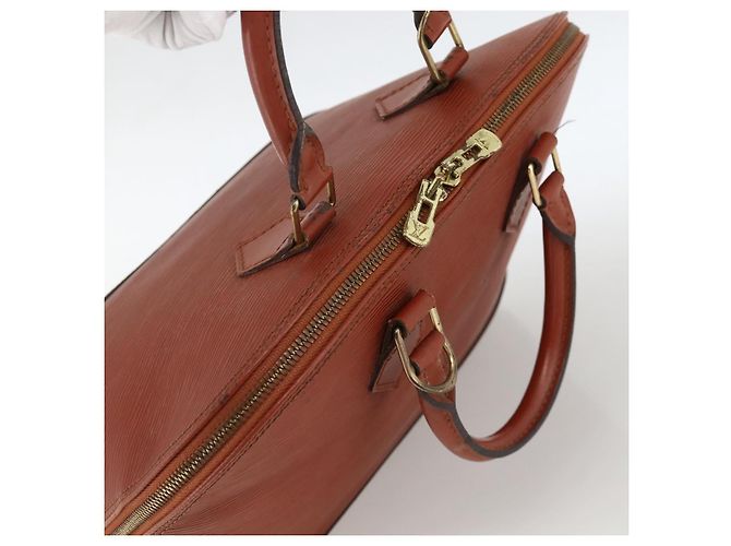 LOUIS VUITTON Borsa a Mano Epi Alma Marrone M52143 LV Auth LNZ957 - vista 6