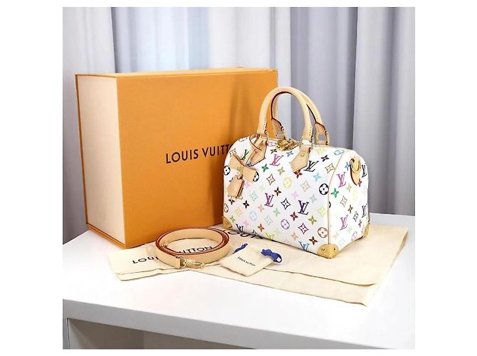 Louis Vuitton x Takashi Murakami Speedy 25 Multicolore Nuovo Bianco - vista 2