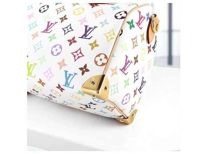 Louis Vuitton x Takashi Murakami Speedy 25 Multicolore Nuovo Bianco - vista 8