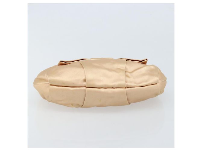 Ribbon PRADA Satinbeutel Beige Gold Auth BSZ565 Golden - Ansicht 6
