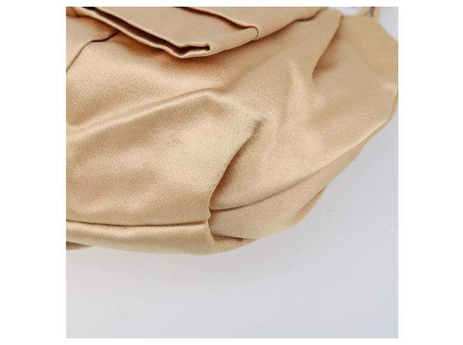 Ribbon PRADA Satinbeutel Beige Gold Auth BSZ565 Golden - Ansicht 7