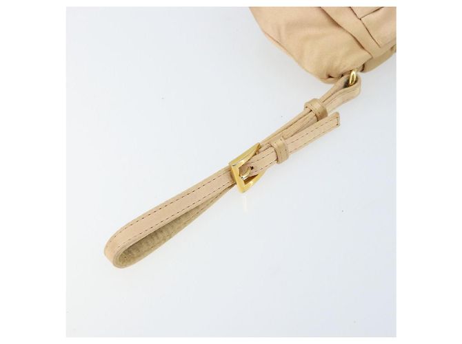 Ribbon PRADA Satinbeutel Beige Gold Auth BSZ565 Golden - Ansicht 8