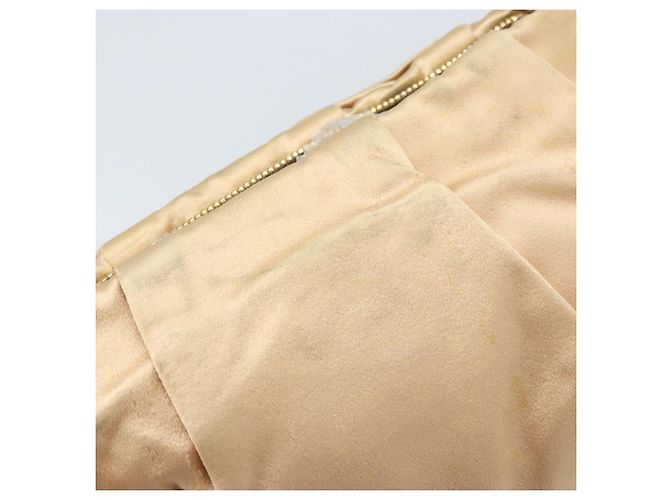 Ribbon PRADA Satinbeutel Beige Gold Auth BSZ565 Golden - Ansicht 9