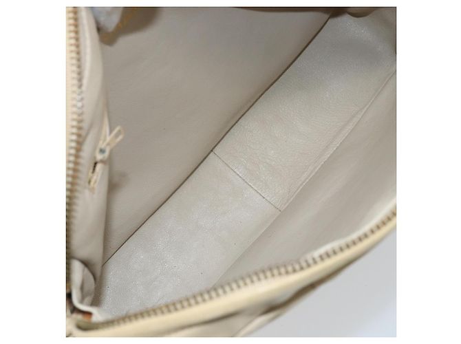 Borsa a Spalla CHANEL in Pelle di Pecora Beige Oro CC Auth BA11562A D'oro - vista 10