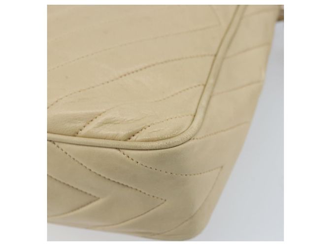 Borsa a Spalla CHANEL in Pelle di Pecora Beige Oro CC Auth BA11562A D'oro - vista 15