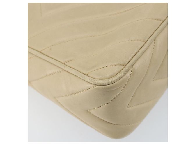 Borsa a Spalla CHANEL in Pelle di Pecora Beige Oro CC Auth BA11562A D'oro - vista 16