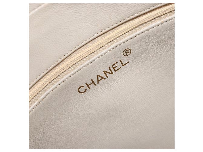 Borsa a Spalla CHANEL in Pelle di Pecora Beige Oro CC Auth BA11562A D'oro - vista 18