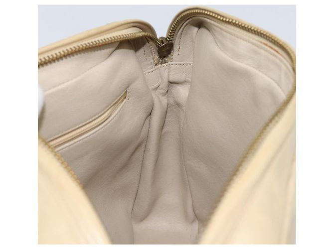 Borsa a Spalla CHANEL in Pelle di Pecora Beige Oro CC Auth BA11562A D'oro - vista 19