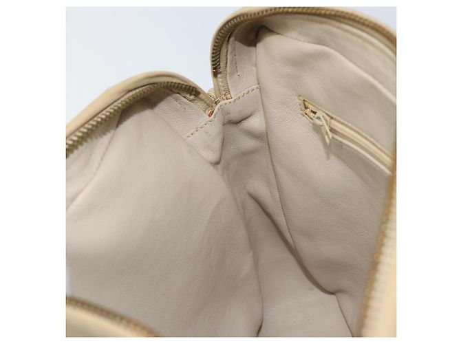 Borsa a Spalla CHANEL in Pelle di Pecora Beige Oro CC Auth BA11562A D'oro - vista 20