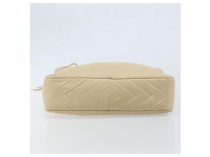 Borsa a Spalla CHANEL in Pelle di Pecora Beige Oro CC Auth BA11562A D'oro - vista 5