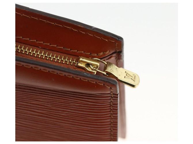 LOUIS VUITTON Pochette Crete Epi Marrone M48403 LV Auth BSZ488 - vista 9