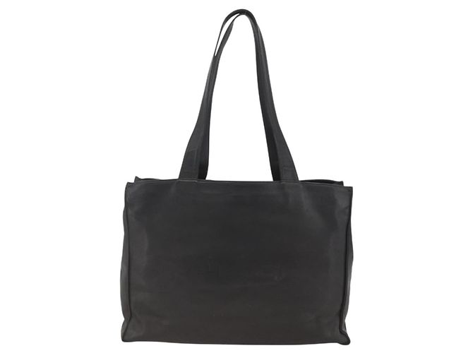 Borsa Tote in pelle nera CHANEL CC Auth bs34155 Nero - vista 13