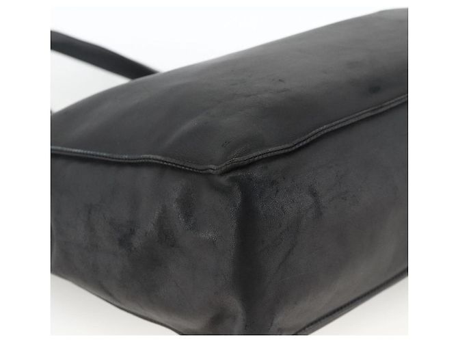 Borsa Tote in pelle nera CHANEL CC Auth bs34155 Nero - vista 16