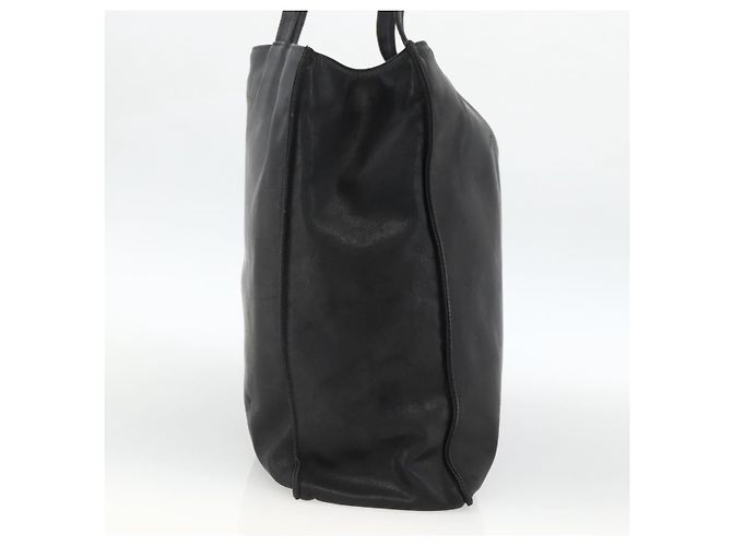 Borsa Tote in pelle nera CHANEL CC Auth bs34155 Nero - vista 3