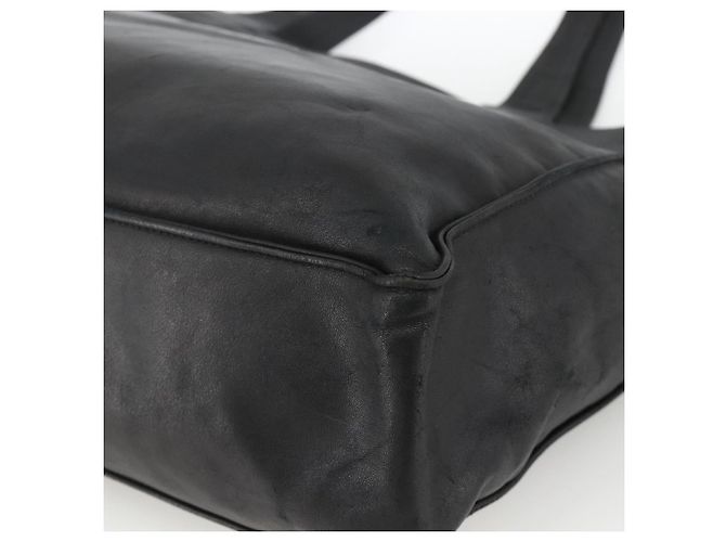 Borsa Tote in pelle nera CHANEL CC Auth bs34155 Nero - vista 9