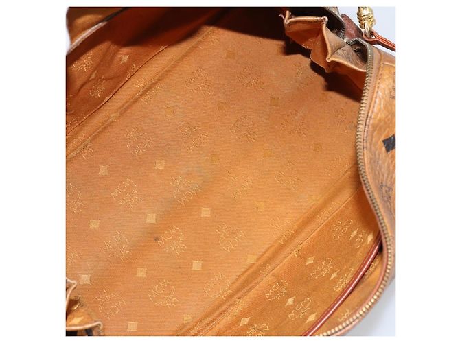 Bolso MCM Logogram Vicetos de cuero PVC 2 en 1 marrón dorado Auth BSZ275 Castaño - vista 11
