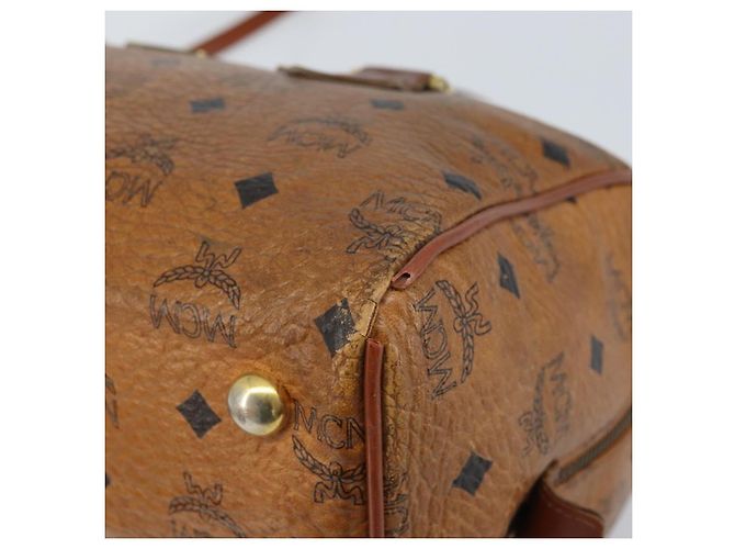 Bolso MCM Logogram Vicetos de cuero PVC 2 en 1 marrón dorado Auth BSZ275 Castaño - vista 16
