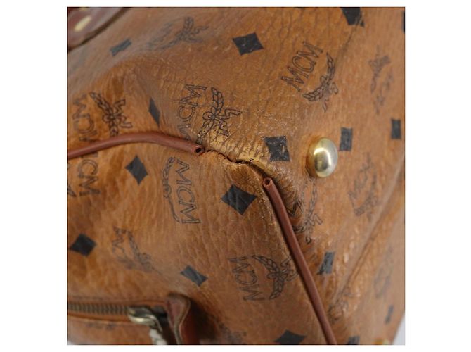 Bolso MCM Logogram Vicetos de cuero PVC 2 en 1 marrón dorado Auth BSZ275 Castaño - vista 17