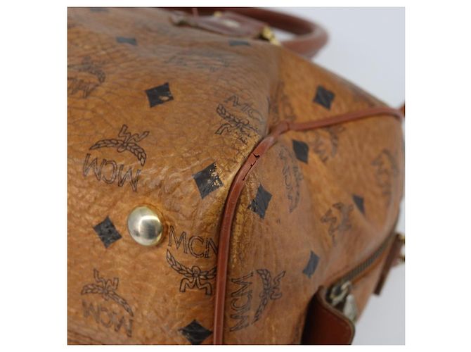 Bolso MCM Logogram Vicetos de cuero PVC 2 en 1 marrón dorado Auth BSZ275 Castaño - vista 18