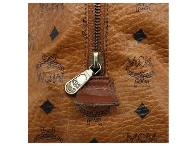 Bolso MCM Logogram Vicetos de cuero PVC 2 en 1 marrón dorado Auth BSZ275 Castaño - vista 19