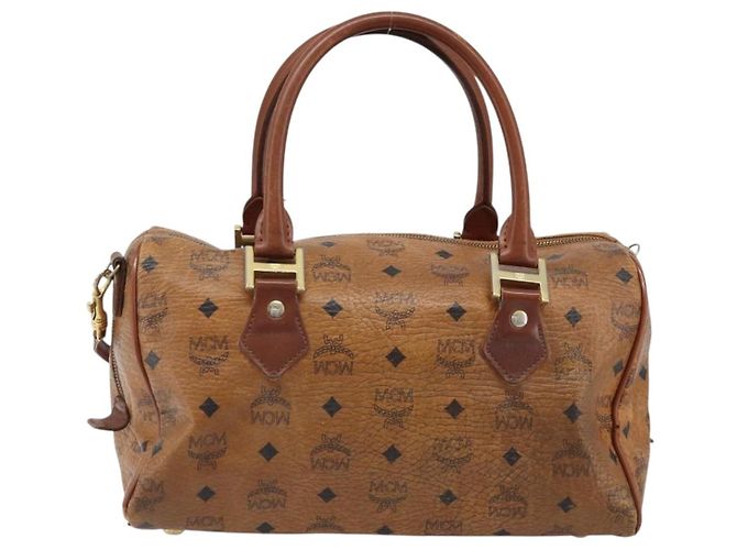 Bolso MCM Logogram Vicetos de cuero PVC 2 en 1 marrón dorado Auth BSZ275 Castaño - vista 2