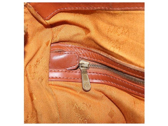 Bolso MCM Logogram Vicetos de cuero PVC 2 en 1 marrón dorado Auth BSZ275 Castaño - vista 22