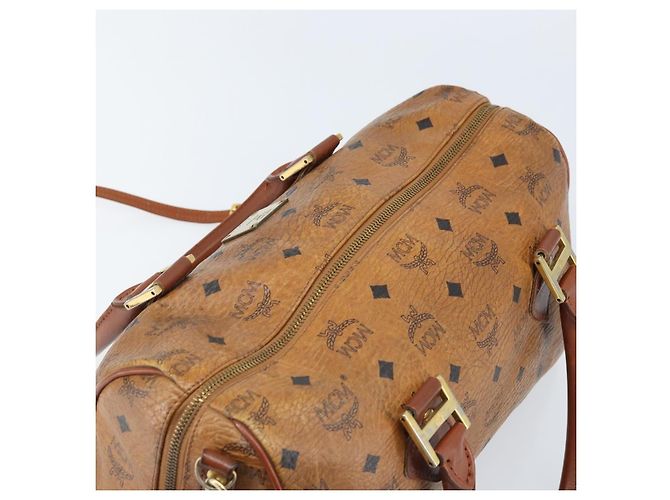 Bolso MCM Logogram Vicetos de cuero PVC 2 en 1 marrón dorado Auth BSZ275 Castaño - vista 6