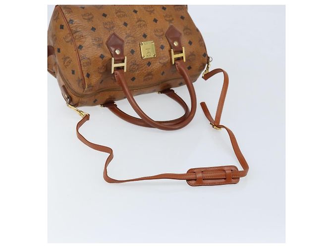 Bolso MCM Logogram Vicetos de cuero PVC 2 en 1 marrón dorado Auth BSZ275 Castaño - vista 8