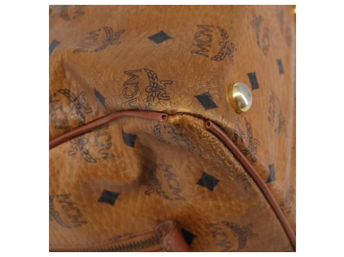 Bolso MCM Logogram Vicetos de cuero PVC 2 en 1 marrón dorado Auth BSZ275 Castaño - vista 9