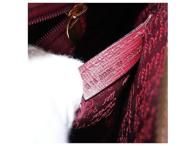 Cartier Borsa a mano in pelle bordeaux oro Auth gh1976 D'oro Bordò - vista 12