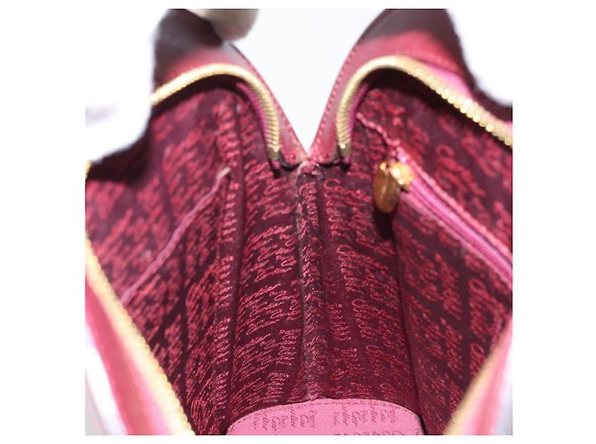 Cartier Borsa a mano in pelle bordeaux oro Auth gh1976 D'oro Bordò - vista 19