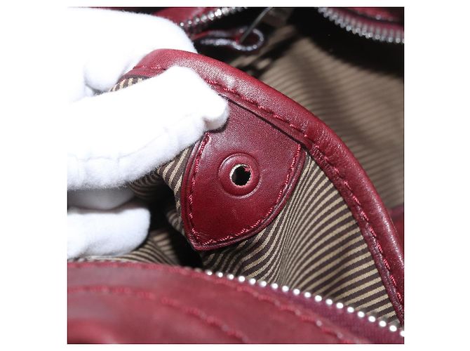 LOUIS VUITTON Bolsa Boston de Cuero Bequia Grimo Burdeos LV Auth ka3433 - vista 11