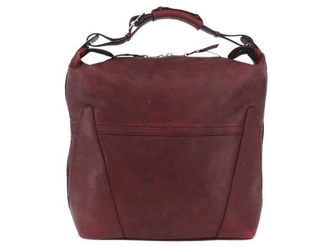 LOUIS VUITTON Bolsa Boston de Cuero Bequia Grimo Burdeos LV Auth ka3433 - vista 13