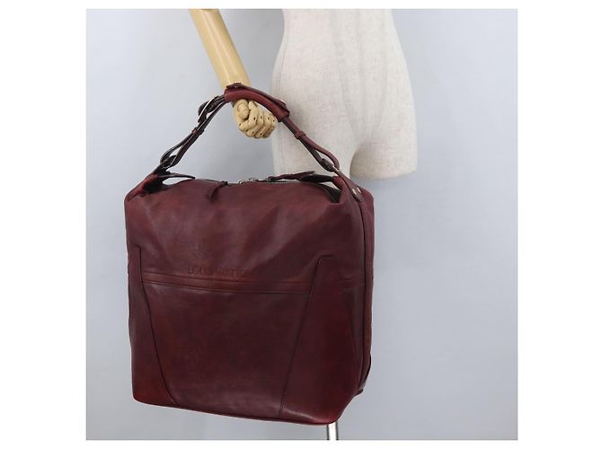 LOUIS VUITTON Bolsa Boston de Cuero Bequia Grimo Burdeos LV Auth ka3433 - vista 25