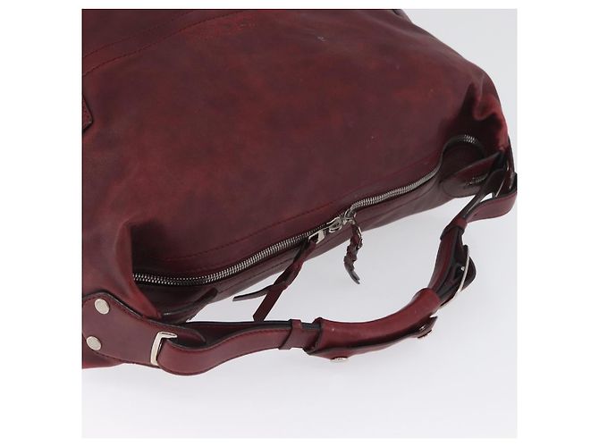 LOUIS VUITTON Bolsa Boston de Cuero Bequia Grimo Burdeos LV Auth ka3433 - vista 7