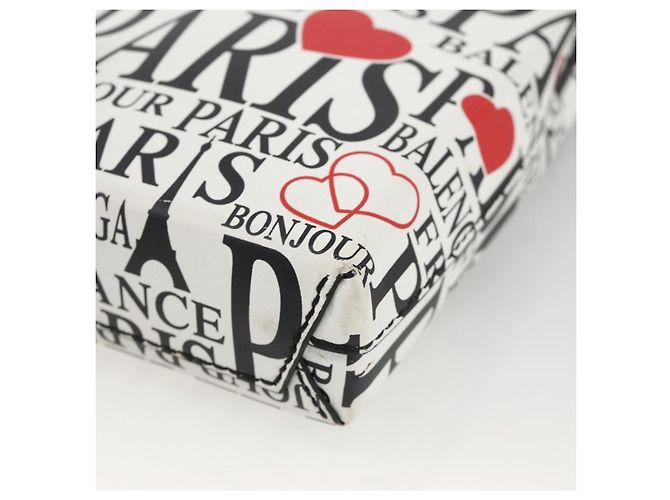 Borsa a spalla in pelle bianca BALENCIAGA con supporto per telefono, modello 593826 Auth BAZ443A Bianco - vista 10
