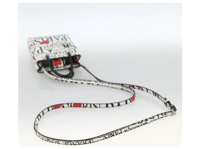 Borsa a spalla in pelle bianca BALENCIAGA con supporto per telefono, modello 593826 Auth BAZ443A Bianco - vista 9