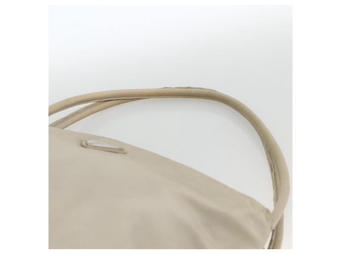 PRADA Borsa a mano in nylon beige argento autentica bs34102 - vista 8