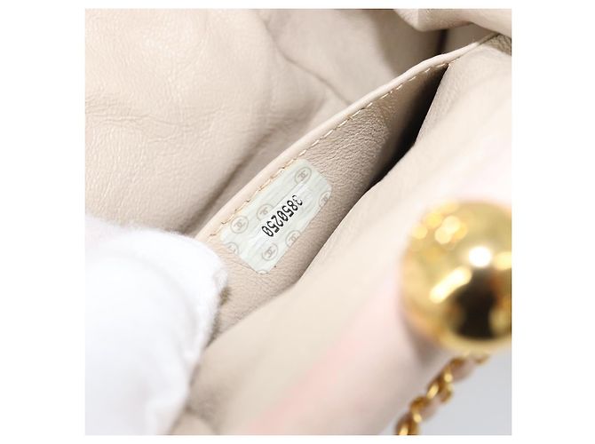 Borsa a Spalla con Catena CHANEL Camoscio Rosa Oro CC Auth AMZ167A D'oro - vista 11