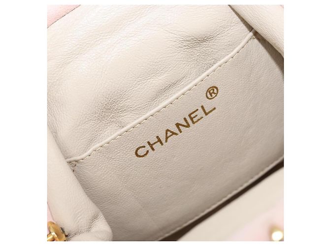 Borsa a Spalla con Catena CHANEL Camoscio Rosa Oro CC Auth AMZ167A D'oro - vista 18