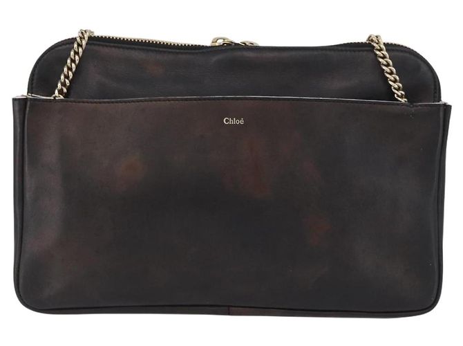 Borsa a Spalla in Pelle Chloé con Catena Bronzo Oro Auth BSZ219 D'oro - vista 13