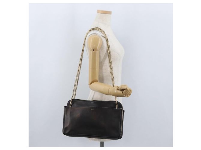 Borsa a Spalla in Pelle Chloé con Catena Bronzo Oro Auth BSZ219 D'oro - vista 23