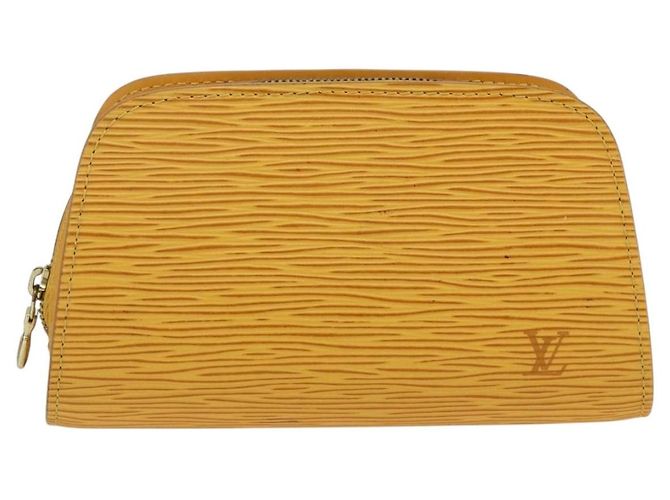 LOUIS VUITTON Pochette Dauphine PM Epi Gialla M48449 LV Auth BSZ506 Giallo - vista 13