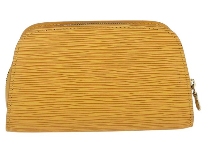 LOUIS VUITTON Pochette Dauphine PM Epi Gialla M48449 LV Auth BSZ506 Giallo - vista 2