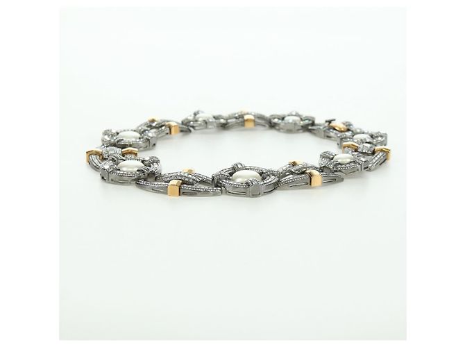 Louis Vuitton COLLAR LV WINDSOR metal tono plateado MP2199 LV Auth LNZ615SM - vista 18