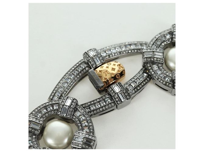 Louis Vuitton COLLAR LV WINDSOR metal tono plateado MP2199 LV Auth LNZ615SM - vista 7